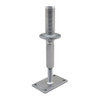 PITZL 10931INCLINE Post Base M24 Height Adjustable 255mm High Pipe Thread – product display image; Steel, Application Timber Construction, Range PTP easy