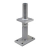 PITZL 10931 HEAVY DUTY Post Base M30 Height Adjustable 205mm High Pipe Thread – product display image; Steel, Application Timber Construction, Range PTP plus