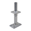PITZL 10931 HEAVY DUTY Post Base M30 Height Adjustable 230mm High Pipe Thread – product display image; Steel, Application Timber Construction, Range PTP plus