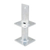 PITZL RIGID Post Base Fixed 125mm High With 120x60x6mm Strut – product display image; Steel, 42 diameter, Application Timber Construction, Range PTP easy