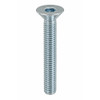 RAMPA KS Bolt Countersunk Head M6 30mm Hex Socket Steel Silver Zinc – front view; 6 diameter, Application Furniture and joinery fastening, Mounting Type Screw-in, Suitable Materials wood;furniture panels;metal hardware