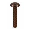 RAMPA KF Bolt Flat Head M6 30mm Hex 4 mm Steel Brown Coated – front view; 6 diameter, Application Furniture and joinery fastening, Mounting Type Screw-in, Suitable Materials wood;furniture panels;metal hardware