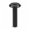 RAMPA KF Bolt Flat Head M6 30mm Hex 4 mm Steel Black Zinc – front view; 6 diameter, Application Furniture and joinery fastening, Mounting Type Screw-in, Suitable Materials wood;furniture panels;metal hardware