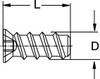 RAMPA Screws | SHXE 6.3mm Countersunk Head Euro Screws in Silver Zinc