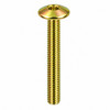RAMPA KT 6 x 50 mm M6 Mushroom Head Steel Yellow Zinc Hex 4 mm Screw - Front