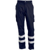 MASCOT Trousers | 17979 Navy Blue Trousers with Reflective Tape in Poly/Cotton Blend