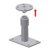 PITZL Post Base remains height-adjustable even under heavy loads, and the addition of lock nuts enhances the rigidity of the connection.
