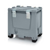 AUER Big Box Silver Grey with SA / SC Locking System — BBG 86 SASC – front view; HD-PE, 60 wide, 83 high, Application Bulk Storage & Transport