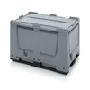 AUER Big Box Silver Grey with Hinge Lid — BBG-1208K SA – product display image; HD-PE, 80 wide, 93 high, Application Bulk Storage & Transport