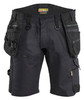 BLAKLADER 1972 Craftsman Black work Shorts with Holster Pockets in Cordura with Stretch BLAKLADER 1972 Craftsman Black work Shorts with Holster Pockets in Cordura with Stretch