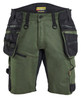 BLAKLADER 1972 Craftsman Forest Green work Shorts with Holster Pockets in Cordura with Stretch BLAKLADER 1972 Craftsman Forest Green work Shorts with Holster Pockets in Cordura with Stretch