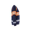 BLAKLADER 3409 High Vis Sweater Navy blue / Orange (Women) in Cotton French Terry 320 gsm – side view; Application Craftsman, Holster Pockets false, Features Hi-vis panels; Wide reflectors