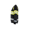 BLAKLADER 3409 High Vis Sweater Black / Hi-Vis Yellow (Women) in Cotton French Terry 320 gsm – alternate side view; Application Craftsman, Holster Pockets false, Features Hi-vis panels; Wide reflectors