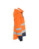 BLAKLADER Rain Jacket | 4327 High Vis Orange / Navy Blue Craftsman Rain Jacket with Reflective Tape LEVEL 3 Waterproof