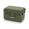 AUER CP Protective Case Olive Green 40mm x 33.3mm – side view; Plastic, Application Tool & Parts Storage