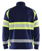 Stay cozy and stylish with this Navy Blue Blaklader work sweater, model 3551 with Reflective Tape.