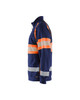 BLAKLADER Sweater Jacket 3551 Navy Blue/High Vis Orange Jacket Sweater with Reflective Tape and Full Zip in Cotton