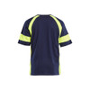 BLAKLADER 3523 High Vis Navy Blue / Hi-Vis Yellow in Cotton Single Jersey 180 gsm – front view