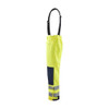 BLAKLADER 1313 High Vis Trouser Hi-Vis Yellow / Navy Blue (Men) in PVC Coated PolyCotton with Holster Pockets – alternate side view; Application Rain, Holster Pockets true, Kneepad Pockets false, Features Antistatic quality; Windproof and waterproof