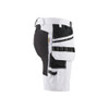 BLAKLADER 1911 Craftsman Regular Fit Short White / Black (Men) in Lightweight Cotton Twill with Holster Pockets (Stretch panels; CORDURA® reinforced tool pockets) – side view; Holster Pockets true, Kneepad Pockets false