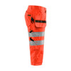 BLAKLADER 1539 High Vis Regular Fit Short Hi-Vis Red (Men) in Water-Repellent PolyCotton Twill with Holster Pockets and Kneepad Pockets (Water repellent; Pre-bent legs; Wide reflectives; Tool pockets) – side view; Application Craftsman, Holster Pock…