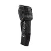 BLAKLADER 1597 Craftsman Regular Fit Short Black (Men) in Heavy PolyCotton Canvas with Holster Pockets and Kneepad Pockets (Stretch panels; CORDURA® stretch reinforced knee pad pockets; Reinforcements on pockets and leg ends; Reflective details) – s…
