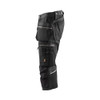 BLAKLADER 1597 Craftsman Regular Fit Short Black (Men) in Heavy PolyCotton Canvas with Holster Pockets and Kneepad Pockets (Stretch panels; CORDURA® stretch reinforced knee pad pockets; Reinforcements on pockets and leg ends; Reflective details) – a…