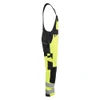 BLAKLADER 2663 High Vis Regular Fit Bib Overall Hi-Vis Yellow / Black (Men) in Cotton with Kneepad Pockets – side view; Holster Pockets false, Kneepad Pockets true, Features CORDURA® reinforced knee pad pockets; Water repellent; Pre-bent legs; Wide…