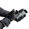 BLAKLADER 2880 Winter Glove Black / Silver in Polyester – front view; Features Durable synthetic leather; Touch function on index finger knuckle; Light lined; Good fingertip sensitivity