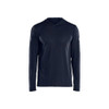 BLAKLADER 3417 Hoodie Dark Navy Blue (Men) in UV-Protective Stretch Polyester Jacquard Knit – product display image; Features Functional knitted; Moisture wicking; Stretchy; UV protected