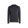 BLAKLADER 3417 Hoodie Mid Grey (Men) in UV-Protective Stretch Polyester Jacquard Knit – product display image; Features Functional knitted; Moisture wicking; Stretchy; UV protected