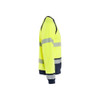 BLAKLADER 3088 Multinorm Sweater Hi-Vis Yellow / Navy Blue (Men) in Inherent Flame-Resistant Fleece – side view; Features Inherent flame resistant; Antistatic quality; Soft, brushed inner