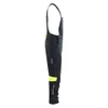 BLAKLADER 2617 Bib Overall Black / Hi-Vis Yellow in Inherent Flame-Resistant Ripstop with Kneepad Pockets – side view; Holster Pockets false, Kneepad Pockets true