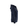 BLAKLADER 3395 Craftsman Hoodie Dark Navy Blue (Women) in Cotton French Terry 320 gsm – side view; Holster Pockets false, Features Soft, brushed inner; Kangaroo pocket