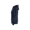 BLAKLADER 3395 Craftsman Hoodie Dark Navy Blue (Women) in Cotton French Terry 320 gsm – alternate side view; Holster Pockets false, Features Soft, brushed inner; Kangaroo pocket