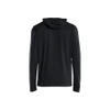 BLAKLADER 3417 Hoodie Black (Men) in UV-Protective Stretch Polyester Jacquard Knit – front view; Features Functional knitted; Moisture wicking; Stretchy; UV protected