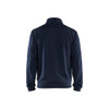 BLAKLADER 3362 High Vis Fleece Sweater Dark Navy Blue / Hi-Vis Yellow (Men) in Polyester Pique Fleece – front view; Holster Pockets false, Features Soft, brushed inner; Kangaroo pocket