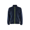 BLAKLADER 3362 High Vis Fleece Sweater Dark Navy Blue / Hi-Vis Yellow (Men) in Polyester Pique Fleece – product display image; Holster Pockets false, Features Soft, brushed inner; Kangaroo pocket
