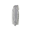 BLAKLADER 3396 Craftsman Hoodie Grey Melange (Men) in Cotton Sweat – alternate side view; Holster Pockets false, Features Soft, brushed inner; Kangaroo pocket
