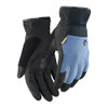 BLAKLADER 2850 Glove Black / Blue in Polyester – product display image; Features Durable synthetic leather; Allround glove; Touch function on index finger knuckle; Unlined