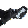 BLAKLADER 2850 Glove Black / Blue in Polyester – front view; Features Durable synthetic leather; Allround glove; Touch function on index finger knuckle; Unlined