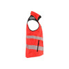 BLAKLADER 3091 High Vis Waistcoat Hi-Vis Red / Black (Men) in Waterproof 4-Way Stretch Softshell (3-layer softshell; 2-way stretch; Breathable; Wind- and waterproof material) – alternate side view; Stretch true