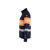 BLAKLADER 3472 Multinorm Sweater Navy blue / Orange (Women) in Cotton – alternate side view; Features Inherent flame resistant; Antistatic quality; Soft, brushed inner; Wide reflectors