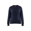 BLAKLADER 3405 Sweater Dark Navy Blue (Women) in Cotton French Terry 320 gsm – product display image; Features 100% cotton