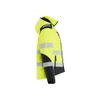 BLAKLADER 4401 High Vis Softshell Jacket Hi-Vis Yellow / Black (Women) in Waterproof 4-Way Stretch Softshell – side view; Features 3-layer softshell; Breathable; Light lined; Wind- and waterproof material, Stretch true
