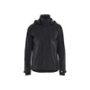 BLAKLADER 4483 Jacket Black / Black (Men) in Waterproof Stretch Polyamide – product display image; Features 4-way stretch; Breathable; Detachable hood; Taped seams, Stretch true