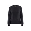 BLAKLADER 3405 Sweater Black (Women) in Cotton French Terry 320 gsm – product display image; Features 100% cotton