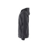 BLAKLADER 3366 Craftsman Hoodie Mid Grey (Men) in Cotton French Terry 320 gsm – alternate side view; Holster Pockets false, Features 100% cotton; Kangaroo pocket