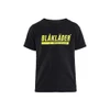 BLAKLADER 5200 T-Shirt Black / Hi-Vis Yellow (Children) in Lightweight Cotton Single Jersey – product display image; Features 100% cotton