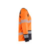 BLAKLADER 3437 Multinorm T-Shirt Orange / Navy blue (Women) in Cotton – side view; Features Inherent flame resistant; Antistatic quality; UV protected; Wide reflectors